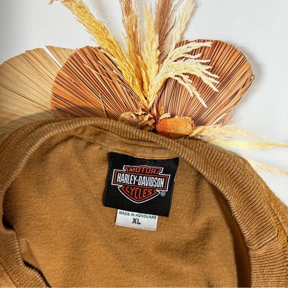 Harley-Davidson Tan and Black Graphic reworked t-shirt - Picture 10 of 12